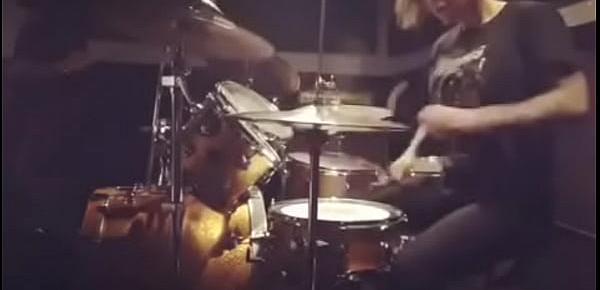  felicity feline drumming at sound studios